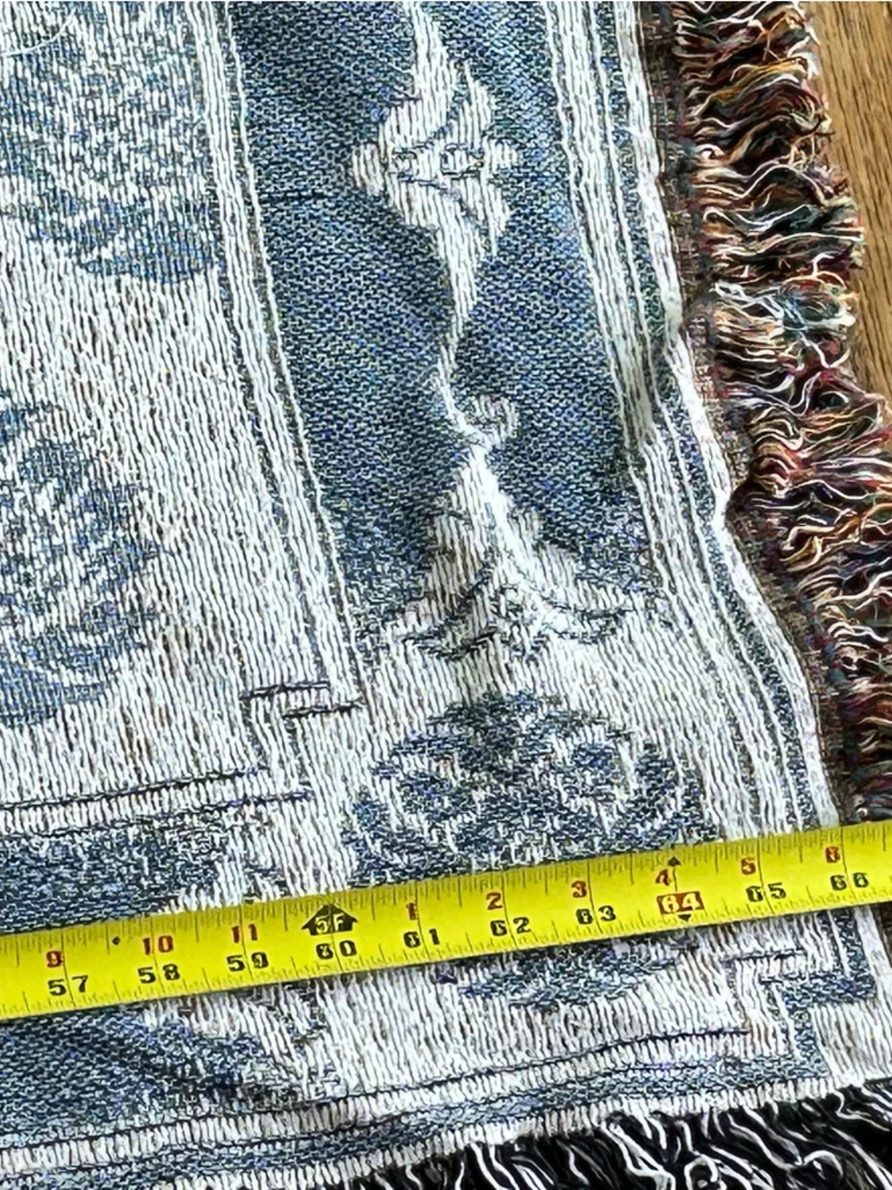Vintage Woven Tapestry Throw Blanket Watermill Countryside Farmhouse 68x48